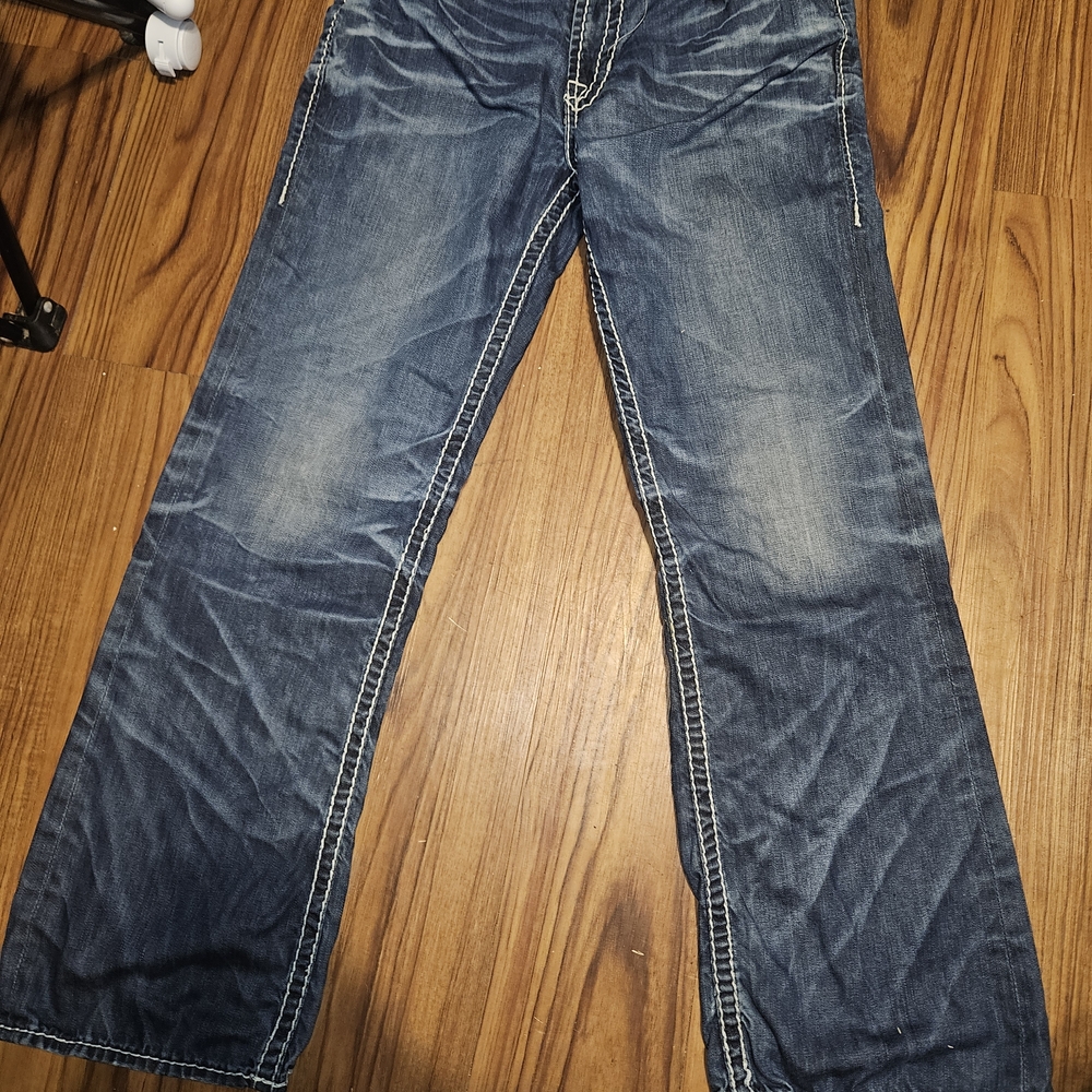 Big Star Men's Pioneer Bootcut Jeans 34R - Dark Blue